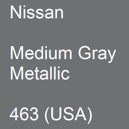 Nissan, Medium Gray Metallic, 463 (USA).